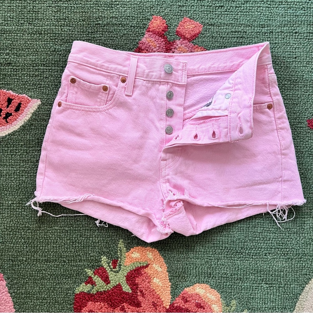 Pink Levi’s 501 Shorts